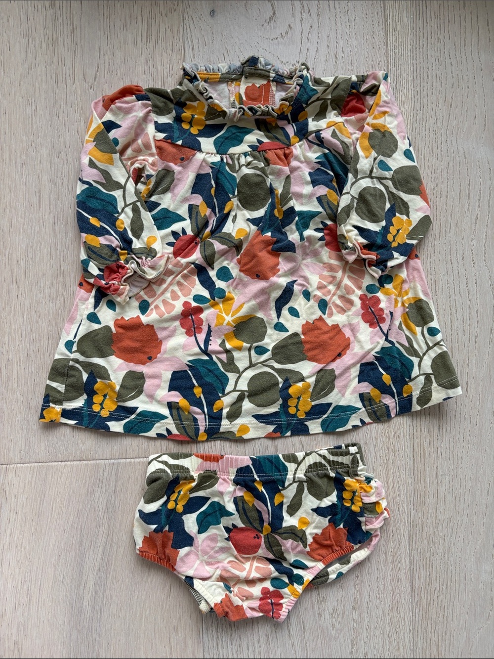 Magnetic Me Floral Long-Sleeve Dress with Bloomers
